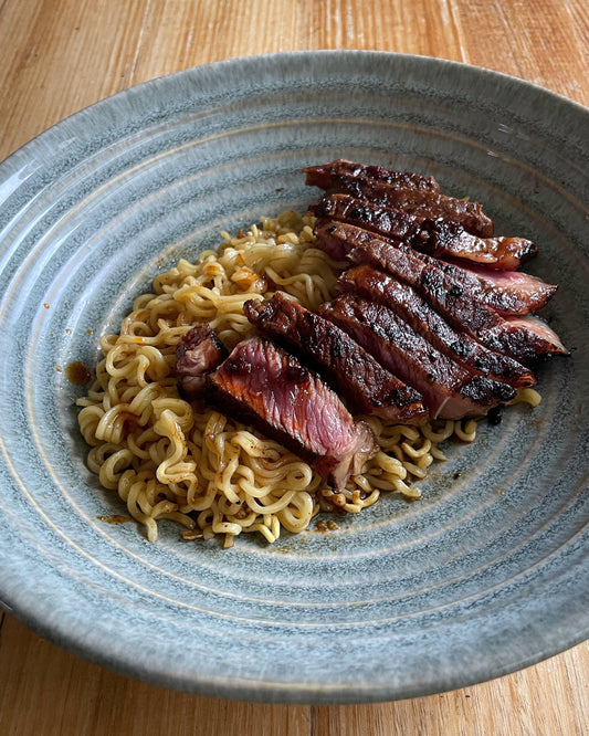 3 Ingredients Chilli Steak With Ramen Noodles